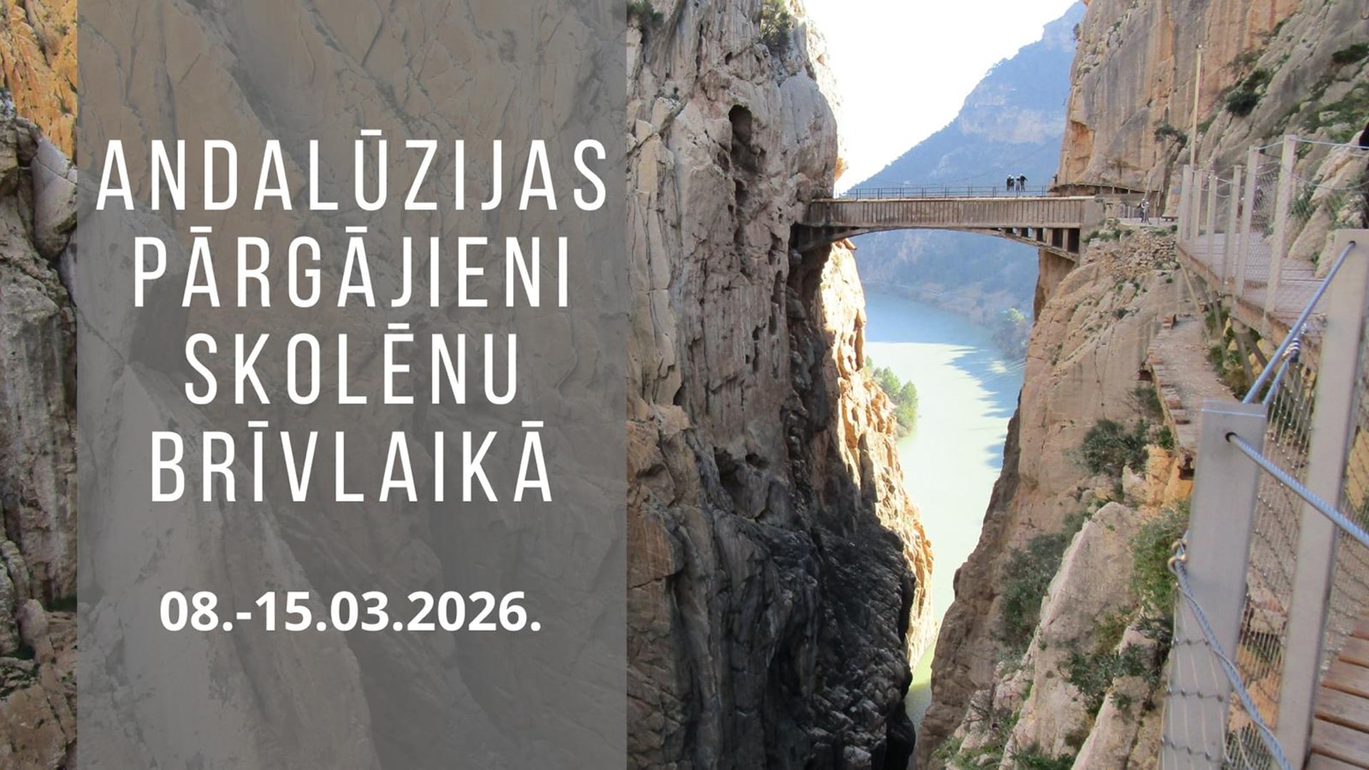 Pārgājieni skolēniem (no 10 g.v.) Malagas apkārtnē pavasara brīvlaikā