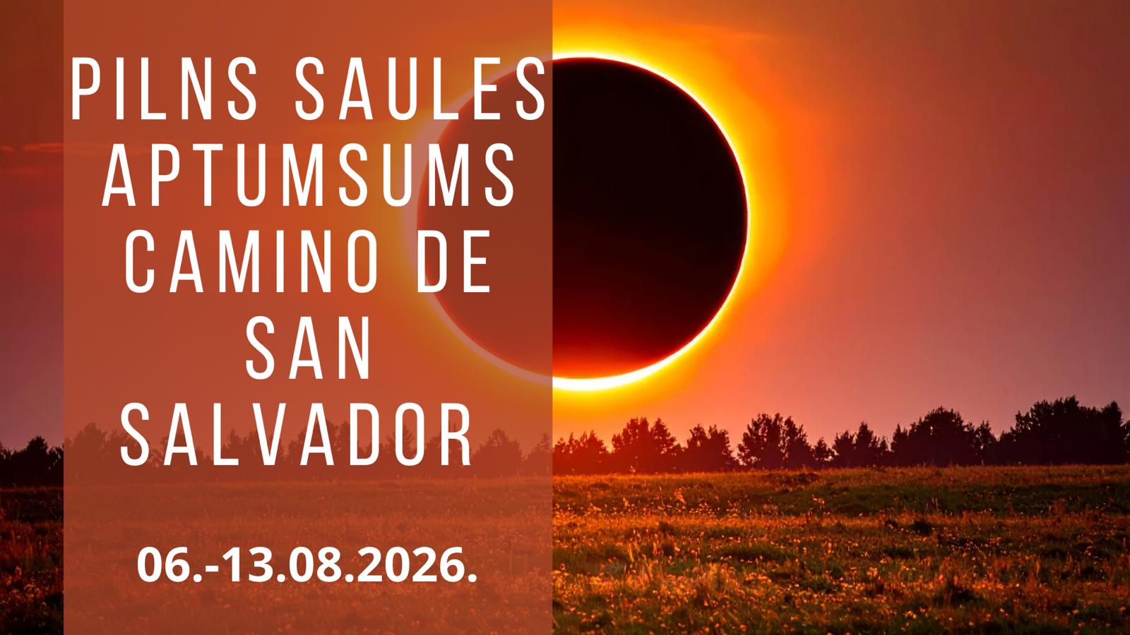 Pilns saules aptumsums Camino de San Salvador
